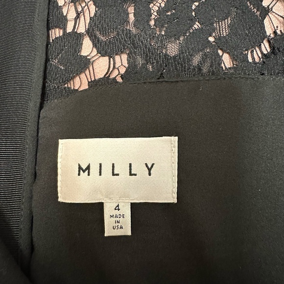 Milly Silk Mini Dress, Black, Size 4 - Picture 6 of 8